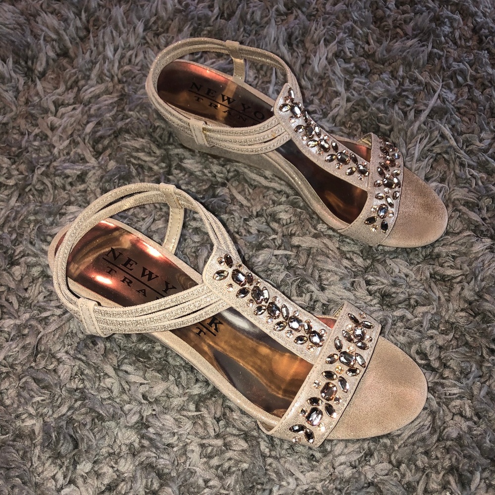 ✨Jeweled Wedge Sandals